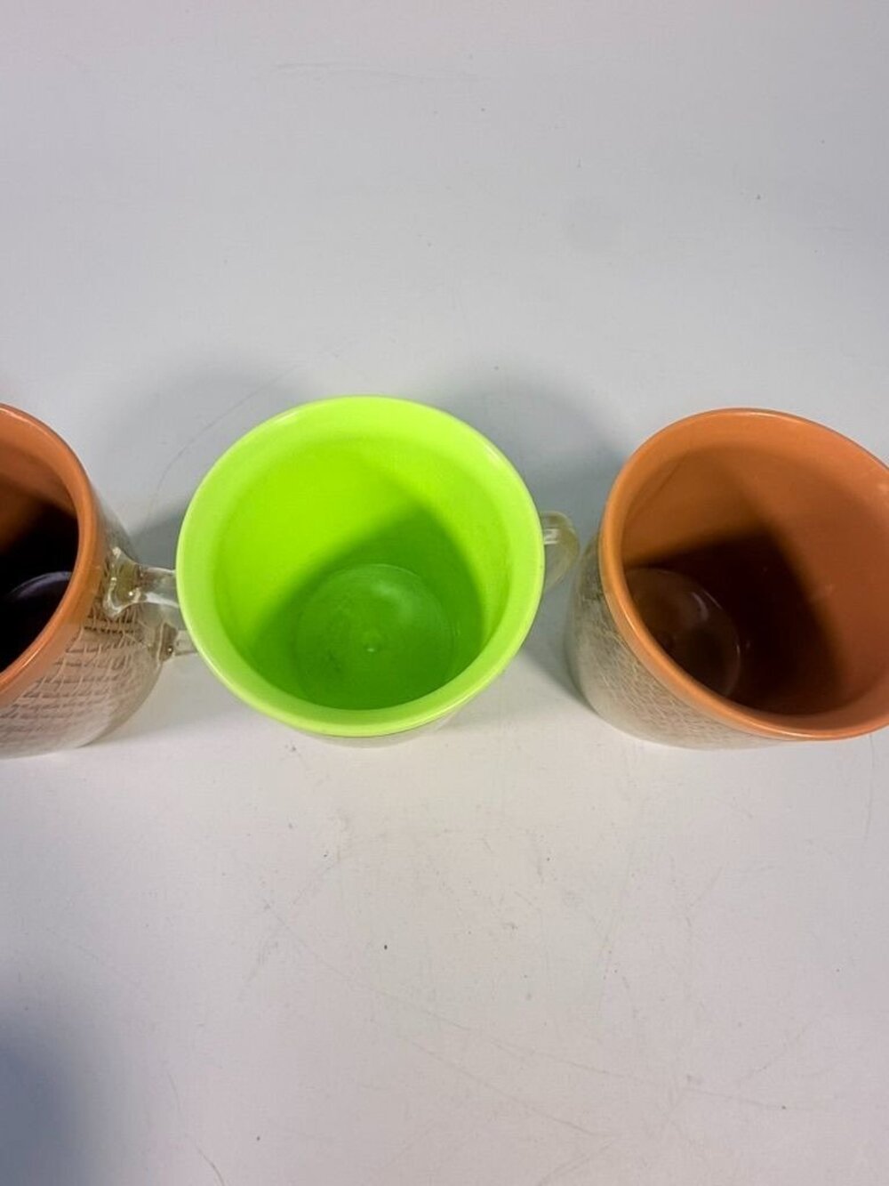Coffee Mugs Raffiaware Thermal Insulated Melmac Burlap 3.5” Pastels MCM Set of 5 - Picture 5 of 13